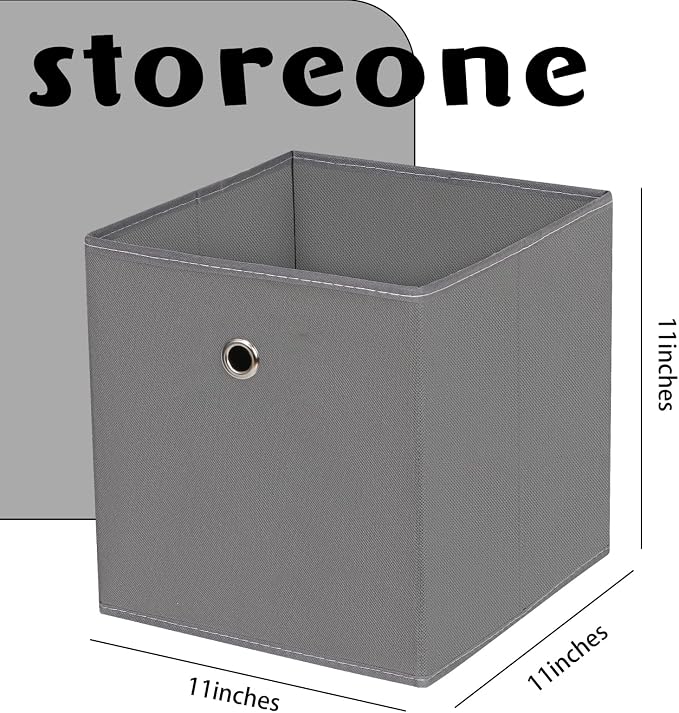 Fabric Cubes Storage Containers, 11 Inch Cloth Storage Cube Foldable Storage - Image 2