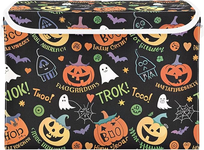 Halloween Ghost Pumpkin Ghosts Storage Bins by LLCxigua