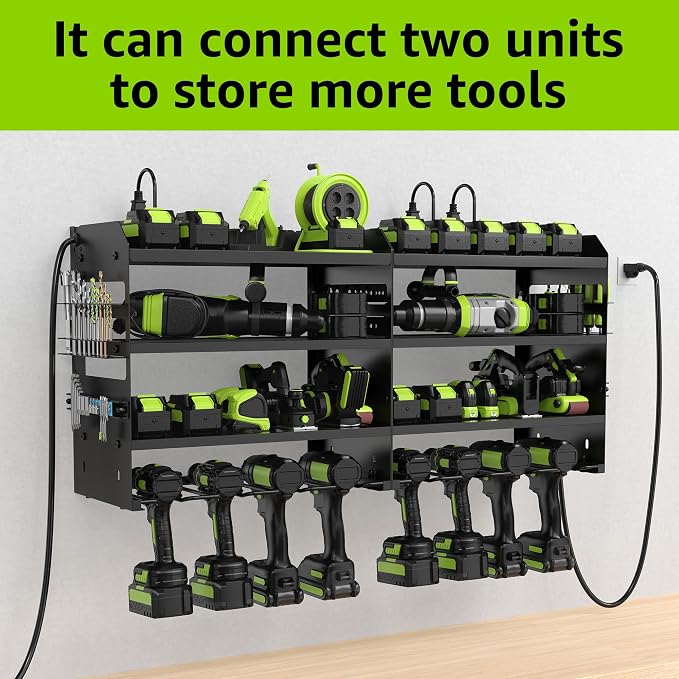 HUPBIPY Modular Power Tool Organizer Wall Mount Drill Holder Garage Shelf | 4 - Image 4