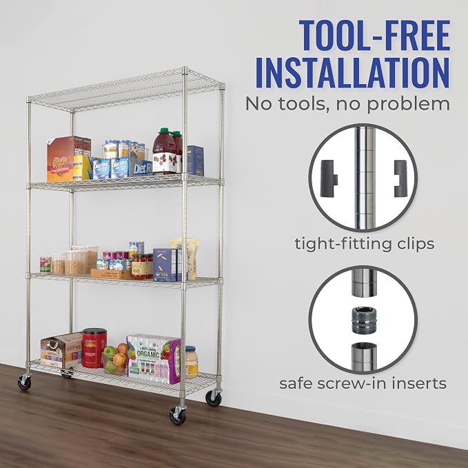 SafeRacks - NSF Certified Storage Shelves, Heavy Duty Steel Wire Unit - Image 4