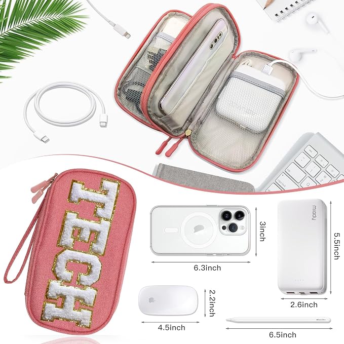 COSHAYSOO Cord Charger Organizer Travel Case Traveling Trip Gifts - Image 4
