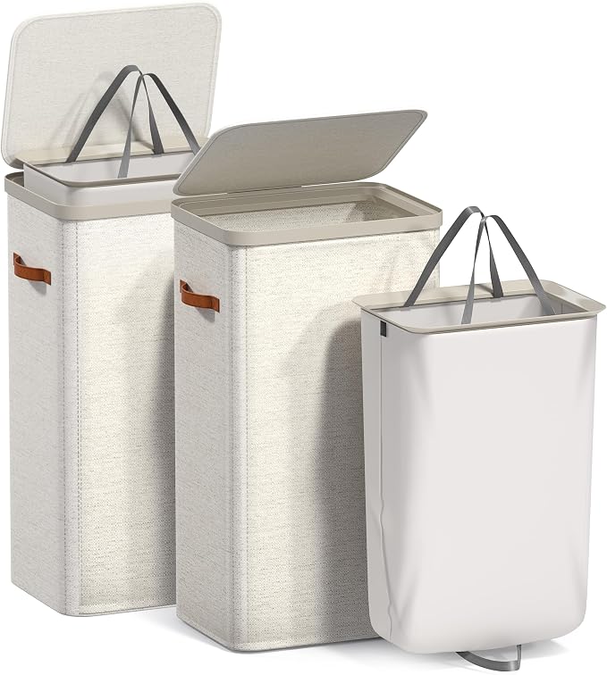 Sorbus Laundry Hamper with Lid – Collapsible Fabric Laundry Basket with Handles - Image 7