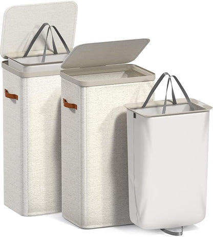 Sorbus Laundry Hamper with Lid – Collapsible Fabric Laundry Basket with Handles - Image 7