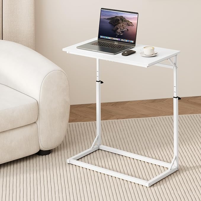 Vagusicc C Shaped End Table, Tall Side Table - Image 2