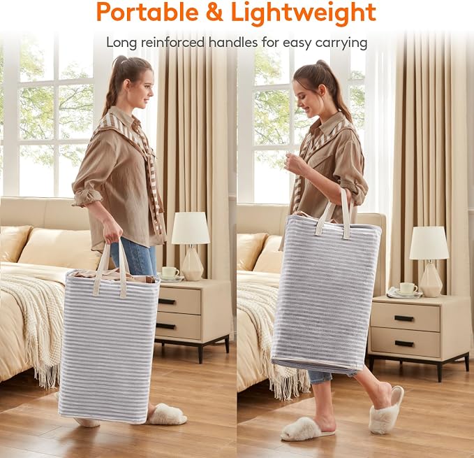 Lifewit 2 Pack Laundry Basket 65L Each, Collapsible Clothes Hamper - Image 4