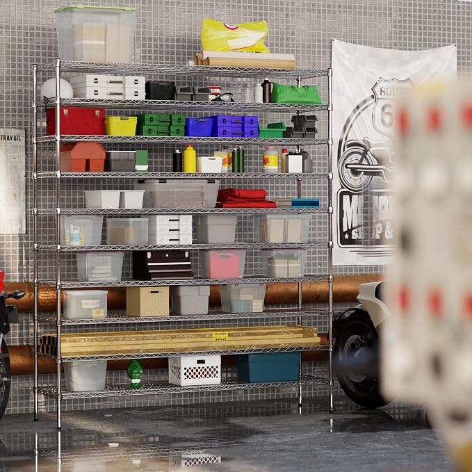 18" Deep x 72" Wide x 86" Height Wire Shelving Kit | 10-Tier | NSF Commercial - Image 4