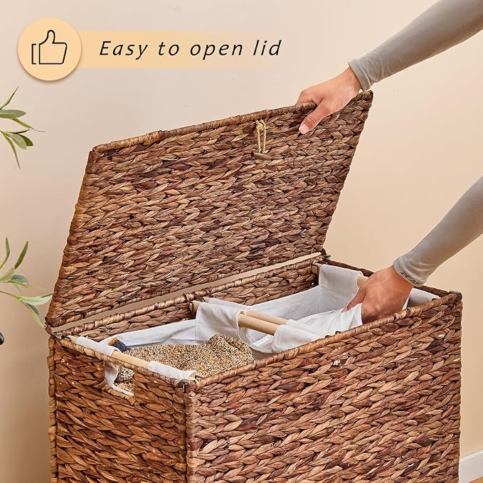 Handwoven Large Laundry Hamper - Image 7