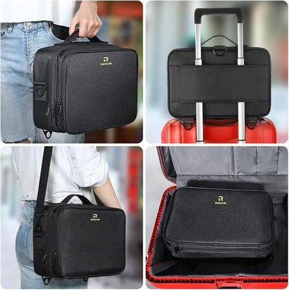 Relavel Makeup Bag Travel Makeup Train Case 13.8 inches Large Cosmetic Case - Image 3