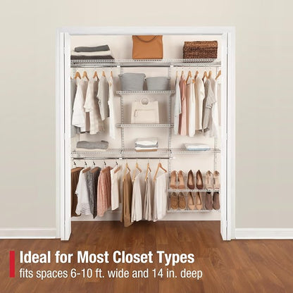 Rubbermaid Configurations Custom Closet Kit 6-10 Ft. Adjustable Metal Wire - Image 2