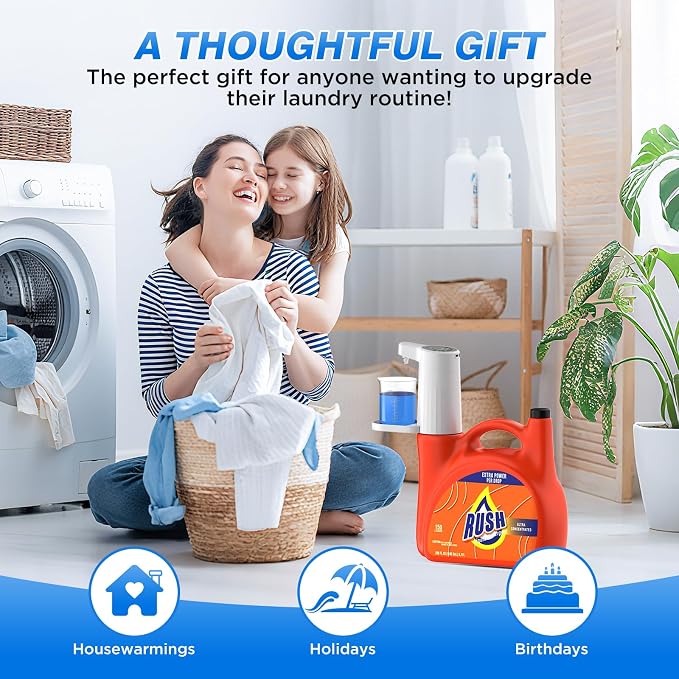 Electric Laundry Detergent Dispenser, 2000mAh USB-C Rechargeable Laundry Soap - Image 7