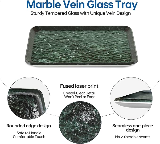 Vanity Decorative Tray, Bathroom & Countertop Organizer - Image 4