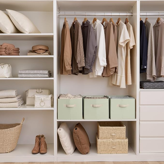 StorageWorks Storage Baskets for Shelves, Foldable Fabric Closet Storage Bins - Image 3