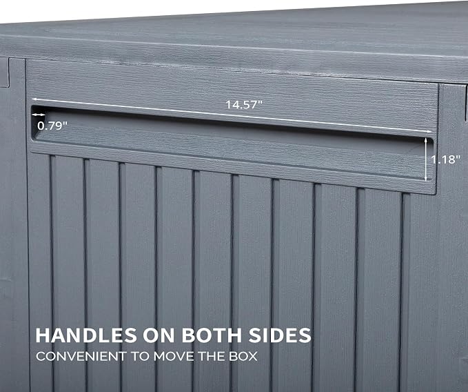 Vasitelan 90 Gallon Outdoor Storage Deck Box, Backyard Lockable Outside - Image 6