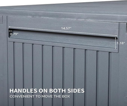 Vasitelan 90 Gallon Outdoor Storage Deck Box, Backyard Lockable Outside - Image 6