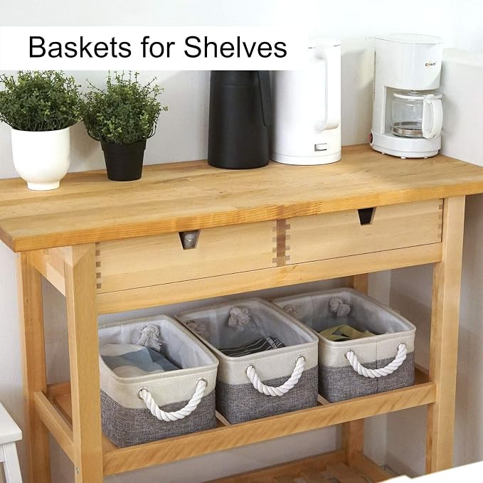 HNZIGE Fabric Storage Baskets for Organizing Small Baskets for Shelves - Image 2