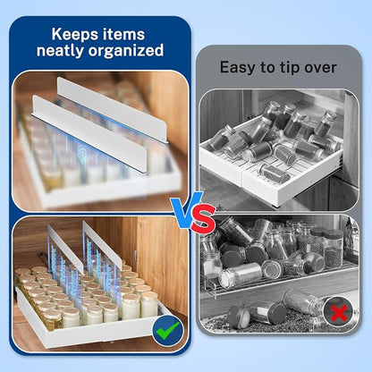 Insputer Pull Out Cabinet Organizer Expandable W & D, Slide Out Drawers - Image 5