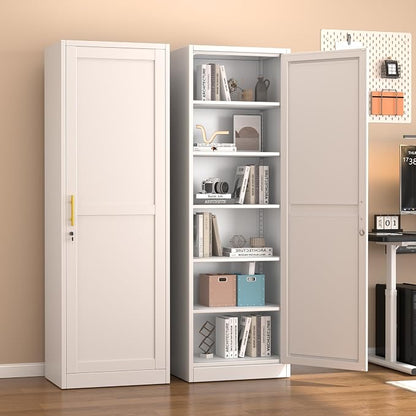 Ckzbx Metal Locker Tall Narrow Storage Cabinet, Gym Home Office, Entryway and - Image 7