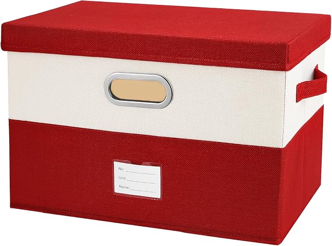 Large Linen Fabric Foldable Storage Bins by Unknown
