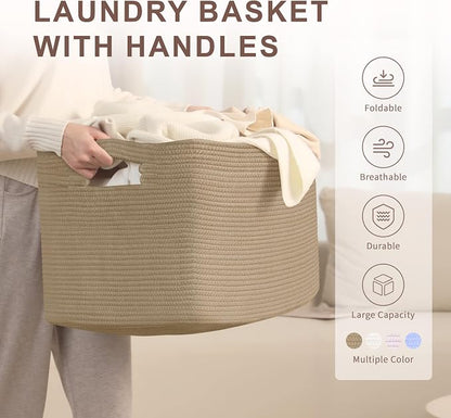 86L Large Wicker Laundry Basket - Image 4