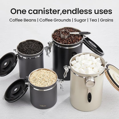 Veken Coffee Canister, 39OZ Large Christmas Coffee Lovers Gift Basket Set - Image 9
