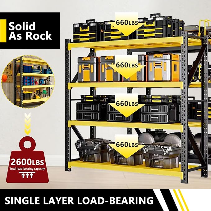 5000lbs78.74, Storage Shelves Garage Metal Shelving Heavy Duty Garage Shelves - Image 3