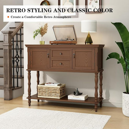 ARTPOWER Console Table for Entryway, Retro Wooden Table - Image 6