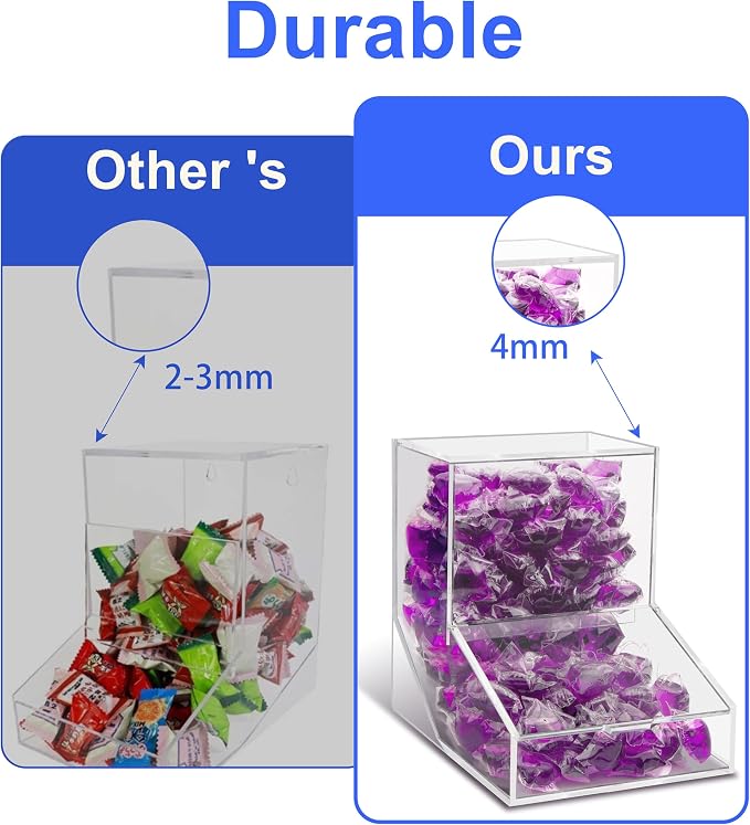 Laundry Pods Container with Spoon, Acrylic Candy Dispenser with 2 Lid, - Image 7