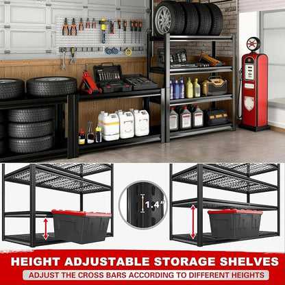 72H Storage Shelves Heavy Duty, 2800 LBS Garage Storage Shelves, 5-Tier - Image 7