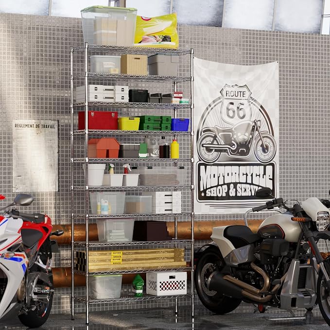 14" Deep x 42" Wide x 96" Height Wire Shelving Kit | 10-Tier | NSF Commercial - Image 4