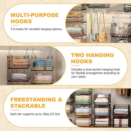 X-cosrack 3-Tier Hanging Closet Organizer, Laundry Room Organization | Space - Image 8