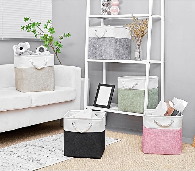 Fabric Storage Cubes, 11 inch cube storage bin - Image 2