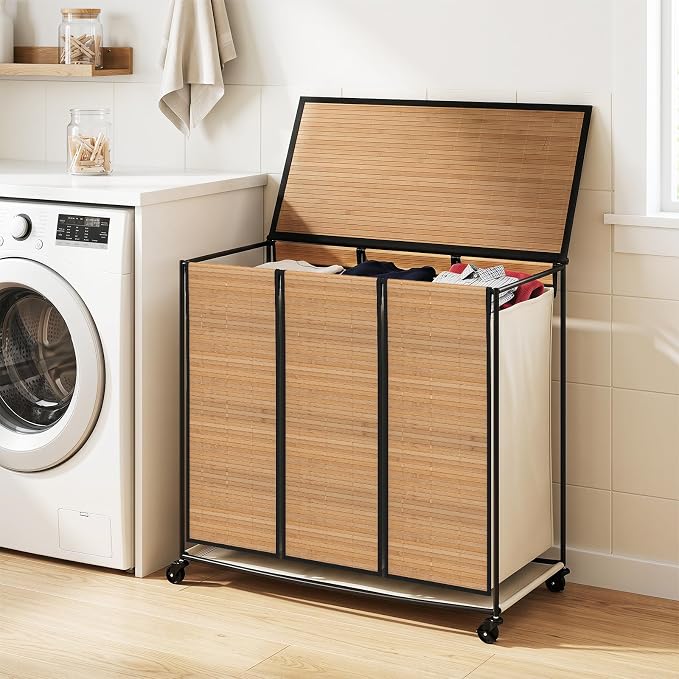 Giantex Laundry Hamper Sorter 3 Section - Image 2