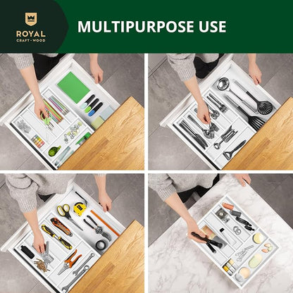 ROYAL CRAFT WOOD Luxury Bamboo Kitchen Drawer Organizer - Image 8