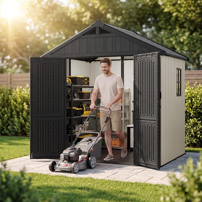 Devoko Plastic Outdoor Storage Shed - Image 7