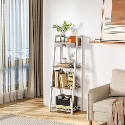 keomaisyto 4-Tier Elegant Ladder Shelf, Bathroom Storage Shelf, Ladder Bookshelf - Image 5