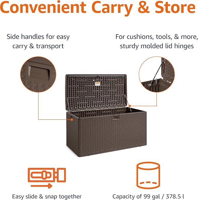 Amazon Basics Outdoor Organization & Storage Deck Box - Image 2