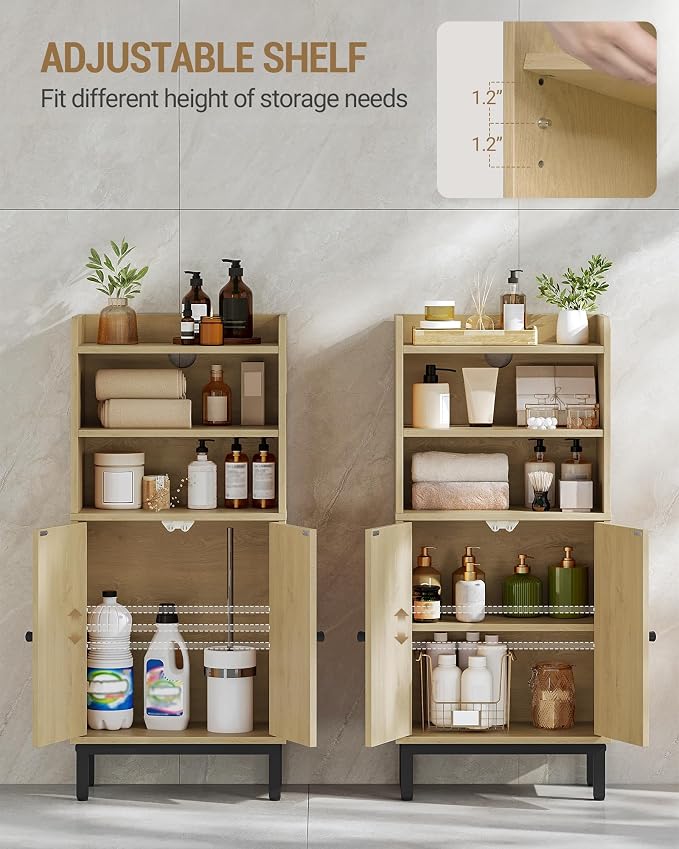 Hzuaneri Bathroom Storage Cabinet, Small Floor Cabinet - Image 5