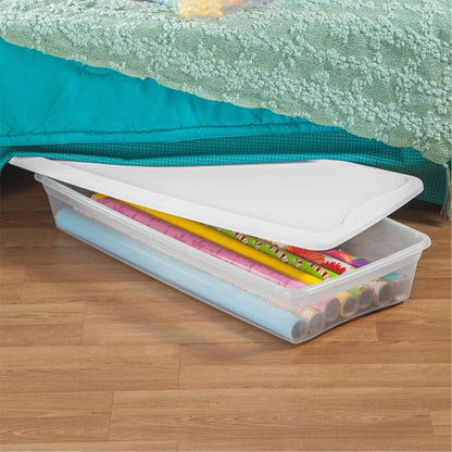 Sterilite 12-Pack 41 Quart Storage Box, Stackable Clear Plastic Bins - Image 7