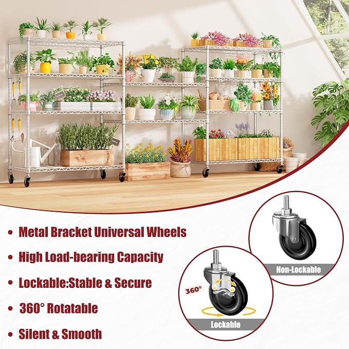 PrimeZone 5 Tier 48" Wx24''Dx81''H Wire Shelving - Image 9