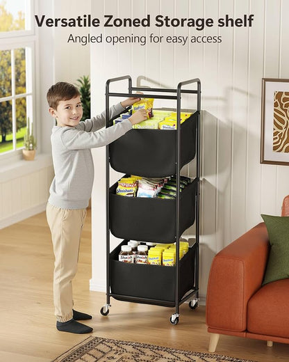 3 Section Laundry Sorter with Removable Bags, 120L Rolling Vertical Laundry - Image 6