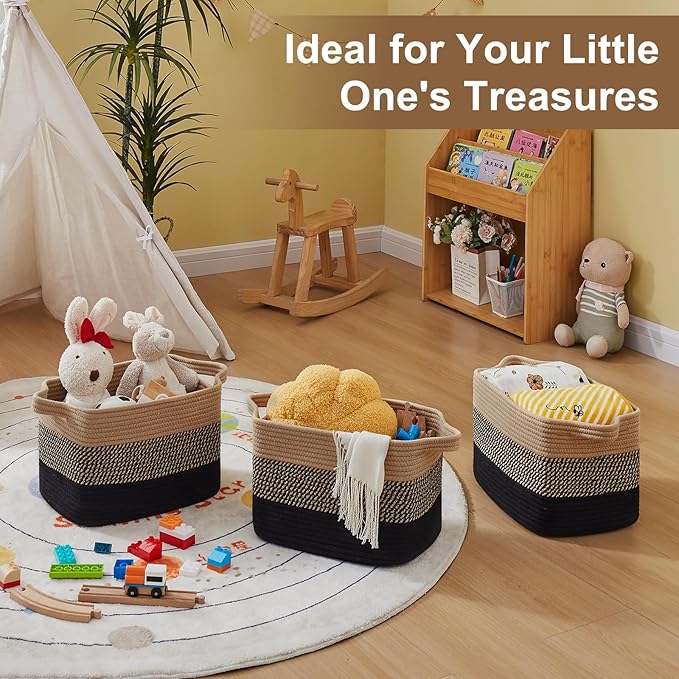 Storage Basket for Organizing, Woven Baskets for Storage, Rectangle Decorative - Image 6