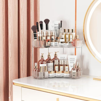 2-Tier Corner Bathroom Counter Organizer - Image 4