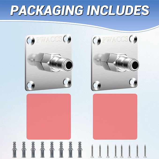 PWACCS Pressure Washer Gun Holder, Stainless Steel 1/4" Quick Connect Wall - Image 9
