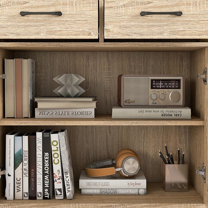 Panana Sideboard 2 Drawers 2 Doors Entryway Storage Cabinet Living Room - Image 7