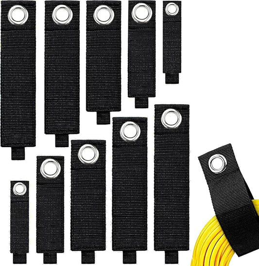 Zkptops 10Pcs Extension Cord Holder Organizer Heavy Duty Storage Straps Hook by ZKPTOPS