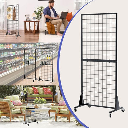 2-Pack 2'x5.5' Ft Gridwall Panel Display Stands 2'x5.5' Ft, Heavy Duty Floor - Image 5