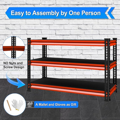 48" W Garage Shelving Heavy Duty, 1500LBS Loads Adjustable Garage Storage - Image 6