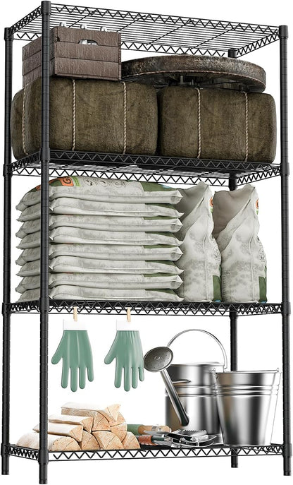 Standing Shelf Units Wire Rust-Proof Outdoor Storage Shelving 4-Tier Utility by MEIGAOPLASTICANDMETALHKCOLIMITED