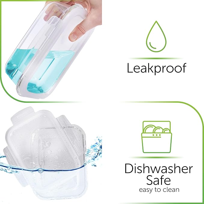 PrepNaturals 8 Pack 36oz Glass Meal Prep Containers - Image 4