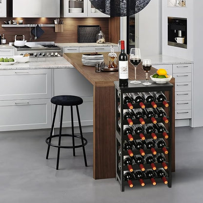 VASMIA Wine Rack Freestanding Floor, 6-Tier Display Wine Storage Shelves - Image 3